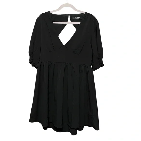 Disturbia Black Divination Textured Mini Dress Size 10 Goth Gothic whimsical - Picture 3 of 16